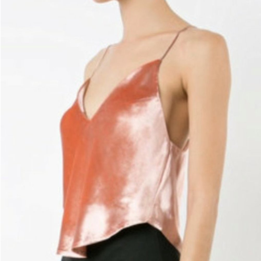 Fleur du mal velvet camisole in pink